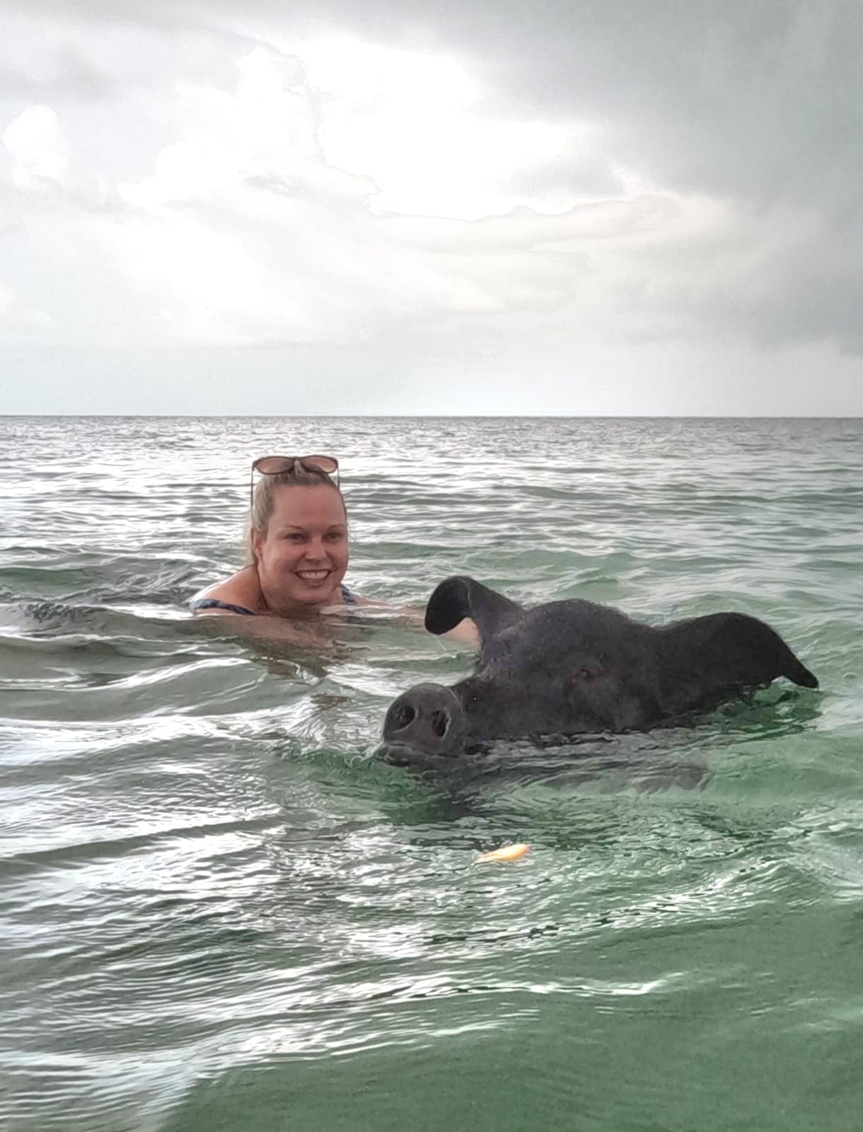 Swimming with the pigs, Bahamas